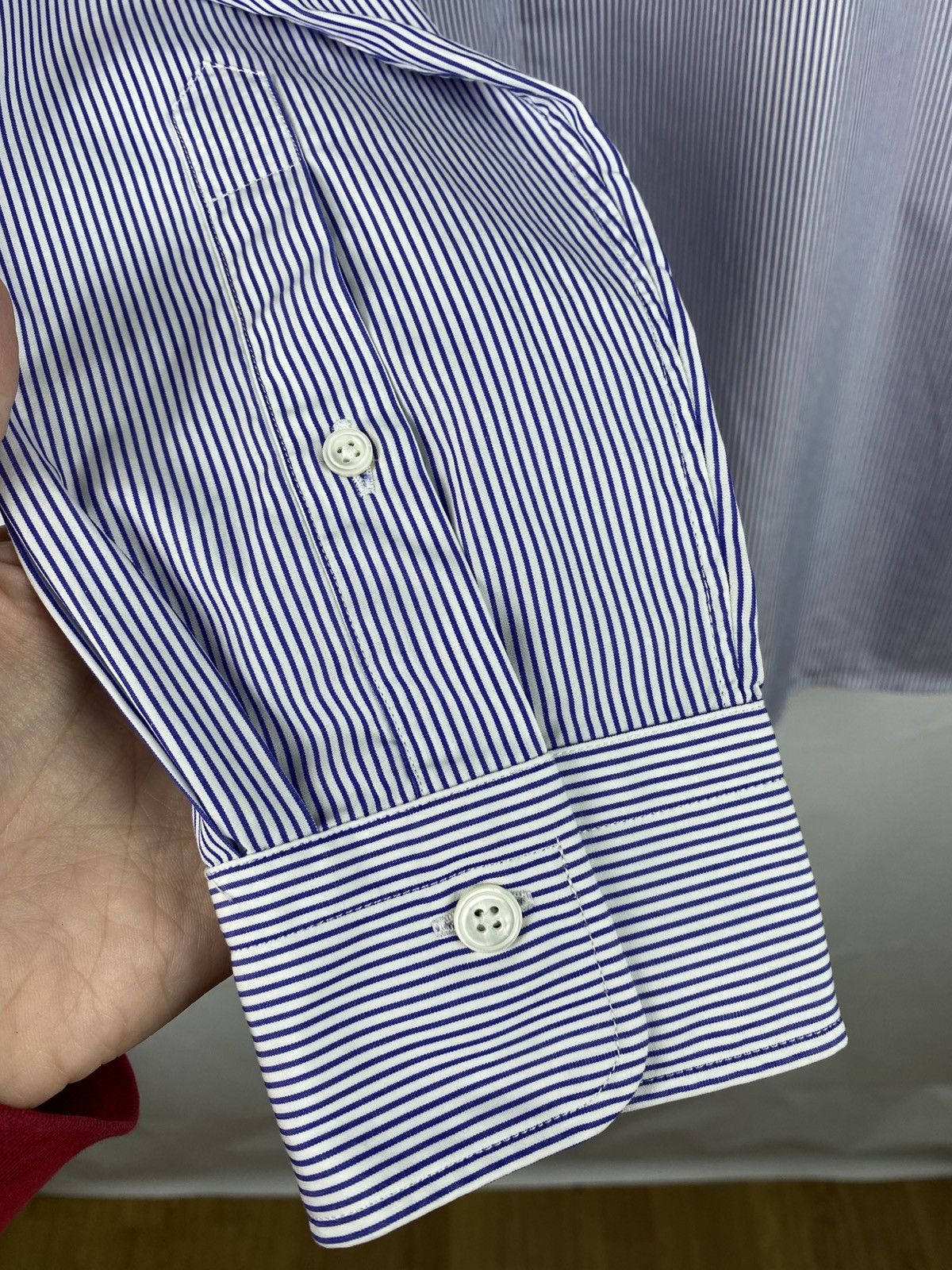 Designer Pelikamo Zurich Striped Blue Shirt Button Up size M Size US M / EU 48-50 / 2 - 6 Thumbnail