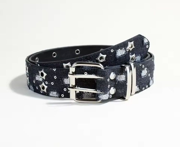 Japanese Brand Denim Style Pu Leather Belt Size ONE SIZE - 1 Thumbnail