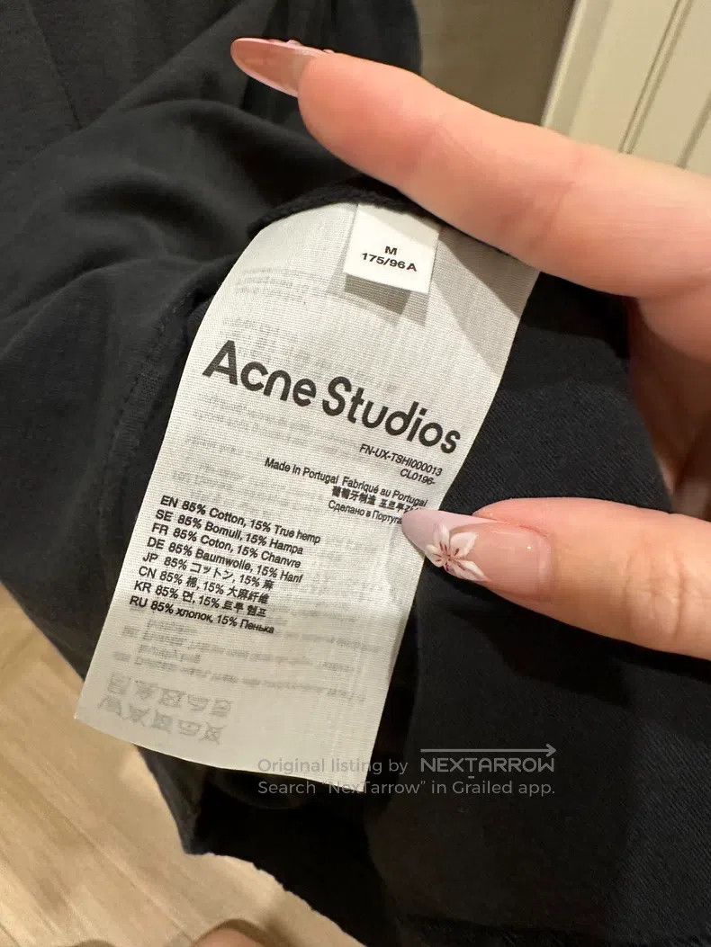 Acne Studios Acne Studios A loose solid-color short-sleeved T-shirt wit Size US M / EU 48-50 / 2 - 6 Thumbnail