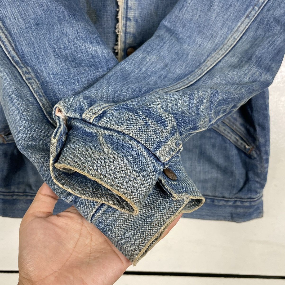 Vintage × Western Rise 💥80s VINTAGE MAVERICK DENIM SHERPA JEAN JACKET Size US M / EU 48-50 / 2 - 8 Thumbnail