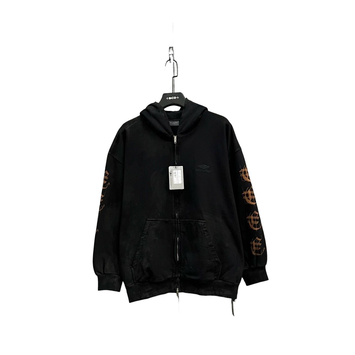 Balenciaga Balenciaga Script Print Zip Hoodie Size M Size US M / EU 48-50 / 2 - 1 Thumbnail