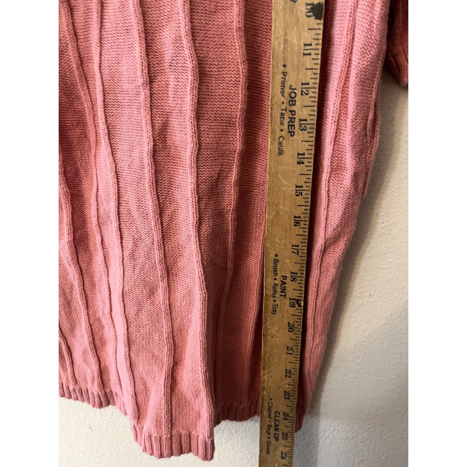 Van Heusen Van Heusen Pink Top Cotton Ramie Knit Short Sleeve Round Neck Preppy Nautical Casual Size L / US 10 / IT 46 - 4 Thumbnail
