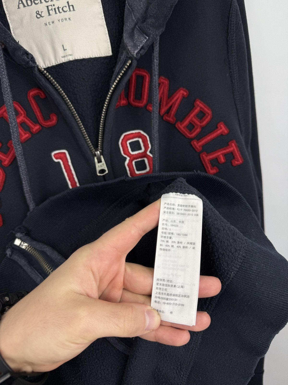 Abercrombie & Fitch 🇺🇸 Y2K Abercrombie Fitch Distressed Hoodie Opium Style Rare Size US L / EU 52-54 / 3 - 6 Thumbnail