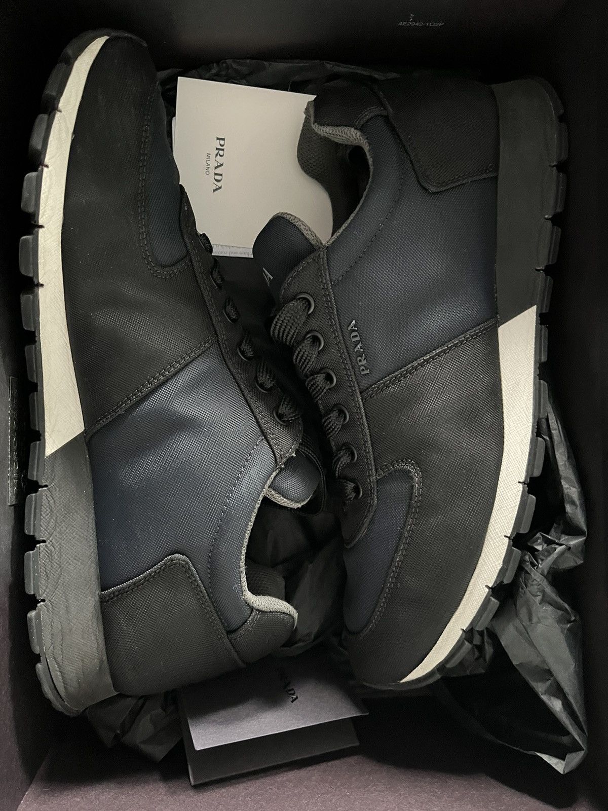 Prada Prada Sport Black/Blue Canvas Low-Top Size US 9 / EU 42 - 6 Thumbnail