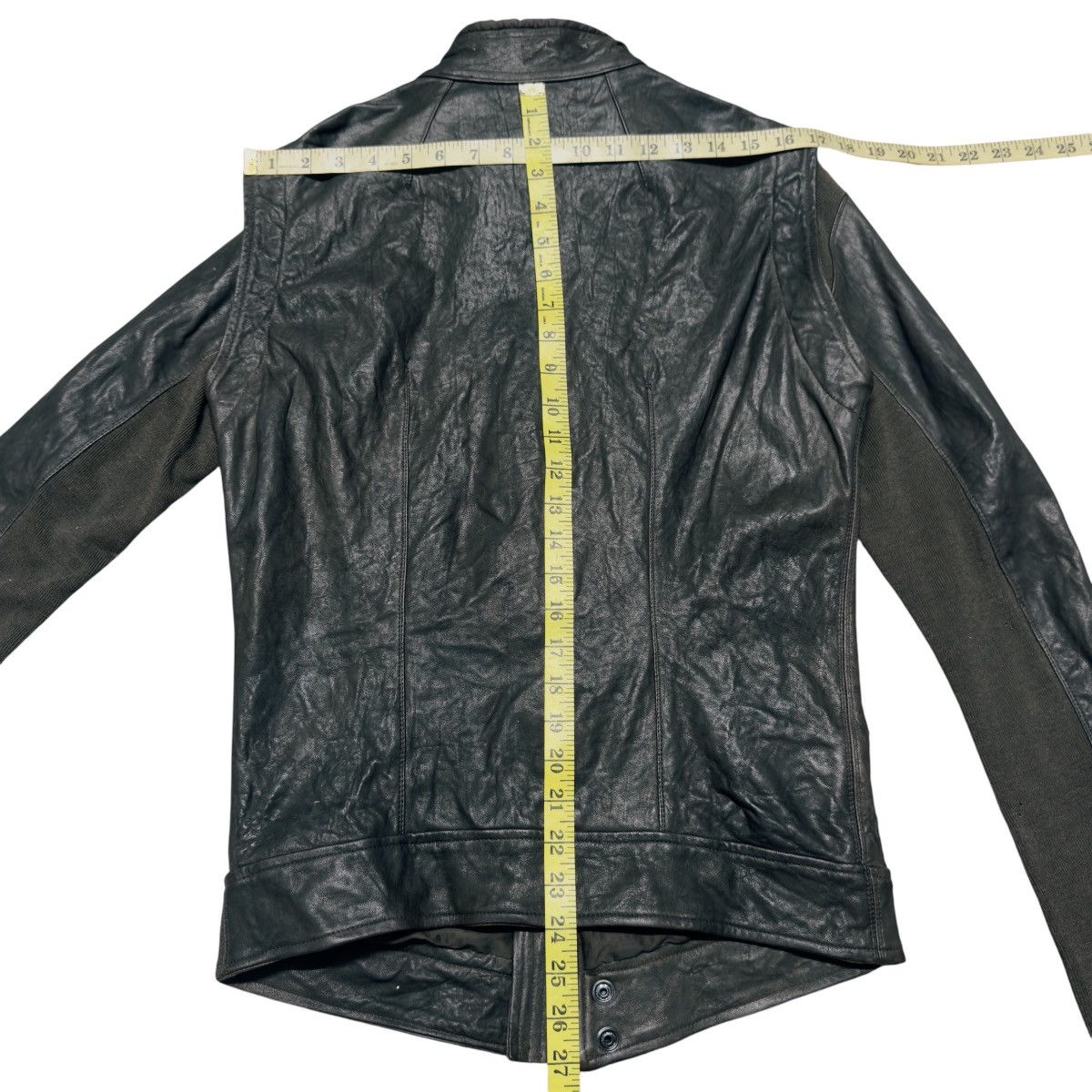 Rick Owens SAMPLE Campioni Rick Owens Bitter Hybrid Leather Jacket Size US S / EU 44-46 / 1 - 22 Thumbnail