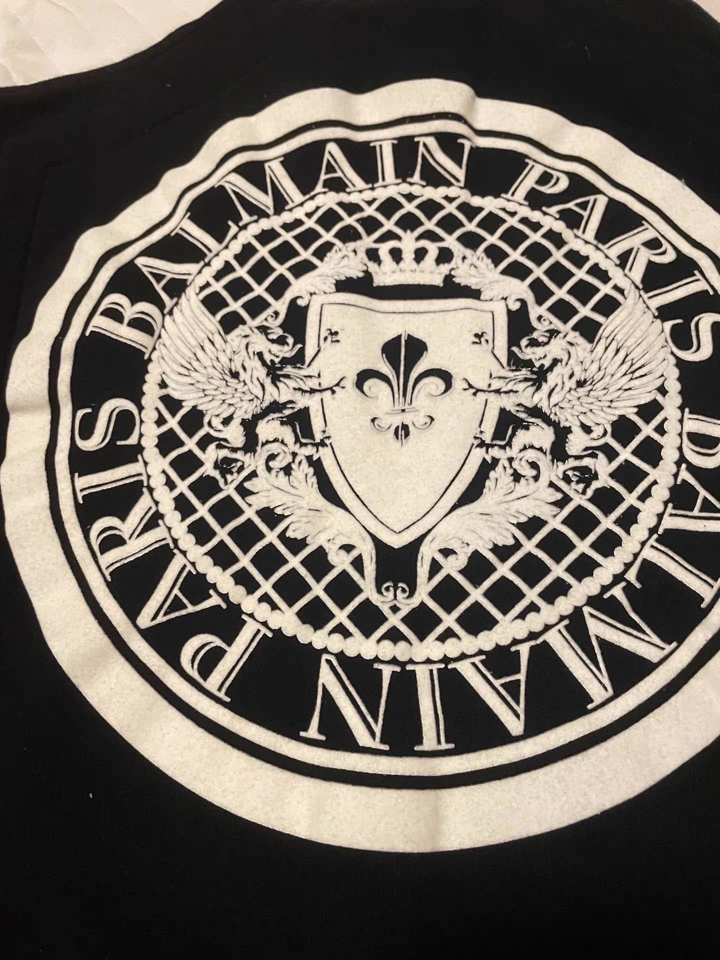 Balmain Balmain Men's Black & White Patchwork Sweatshirt, Q4 Size US S / EU 44-46 / 1 - 9 Thumbnail