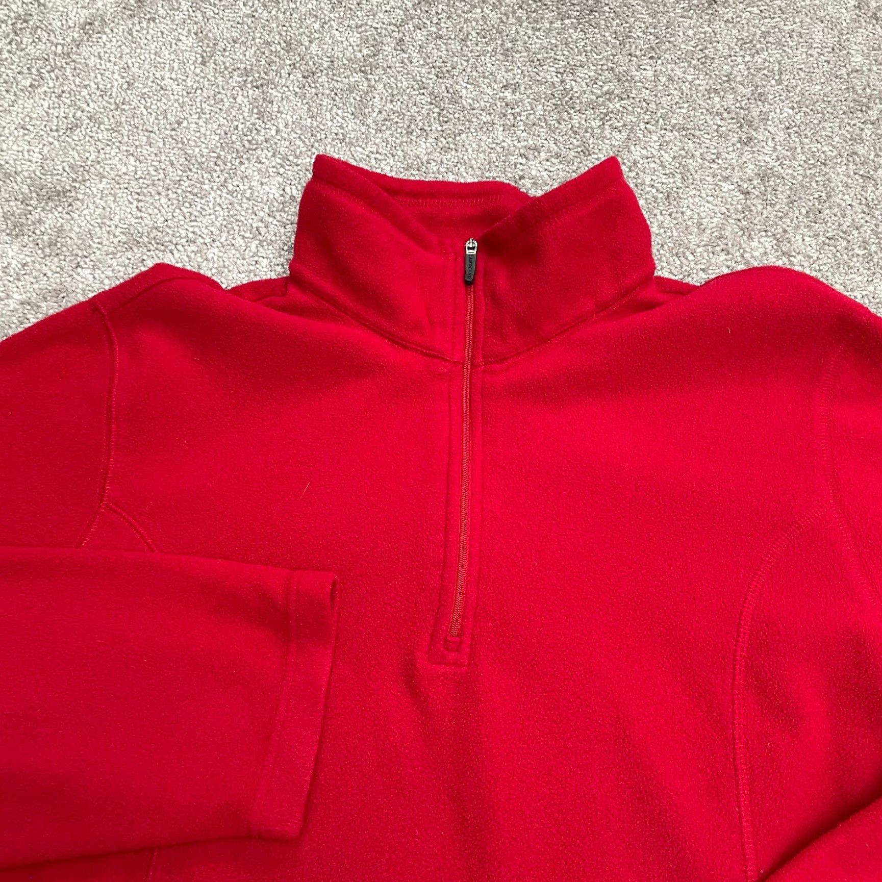 Lands' End Lands' End Thermacheck Fleece Jacket Womens XL Red 1/4 Zip Lightweight Outdoor Shirt Womens XL Red Lands' End Jacket Size XL / US 12-14 / IT 48-50 - 3 Thumbnail