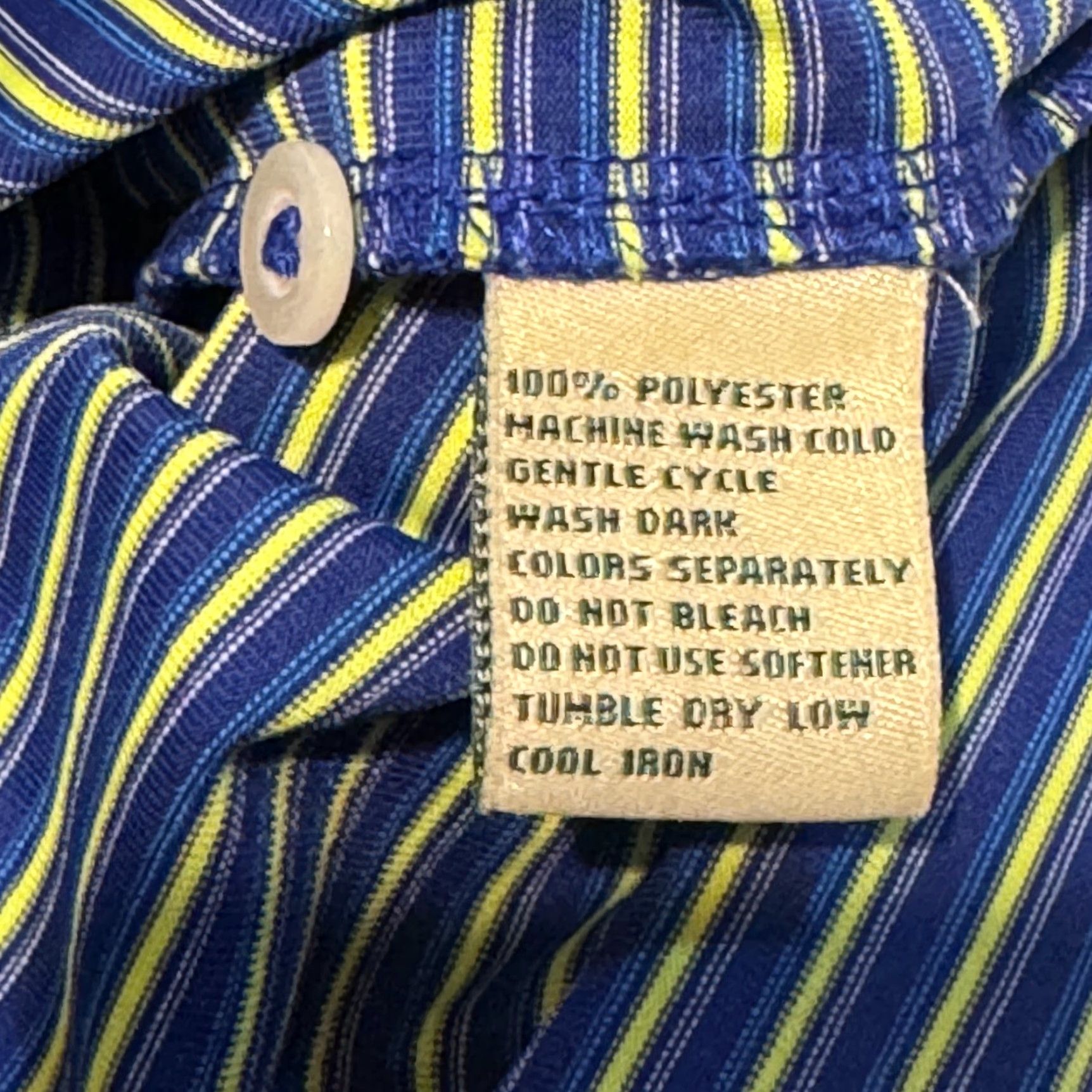 Vintage Donald Ross Polo Golf Shirt Short Sleeve Blue Striped Performance Moisture Wicking Button Collared Embroidered Logo Regular Size M Mens Size US M / EU 48-50 / 2 - 5 Thumbnail