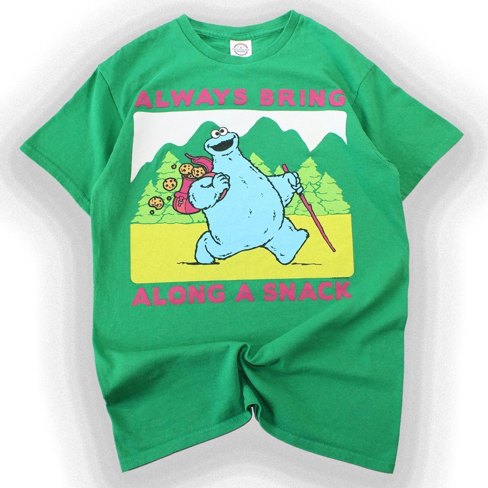 Vintage Y2K 2000's Green Sesame Street Cookie Monster Graphic Tee Size S / US 4 / IT 40 - 1 Thumbnail