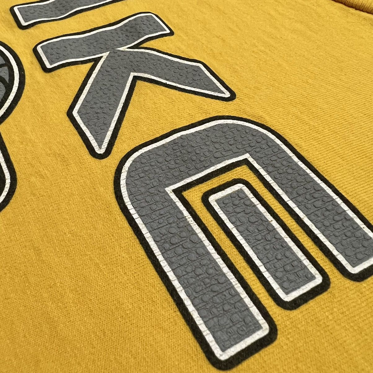 Nike × Vintage VTG Nike Basketball Yellow Y2K Spell Out Grey Tag T Shirt Size US XXL / EU 58 / 5 - 4 Thumbnail
