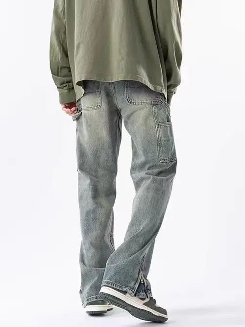 Japanese Brand Kin High Street Vintage Loose Fit Jeans Light Blue Size US 32 / EU 48 - 4 Thumbnail