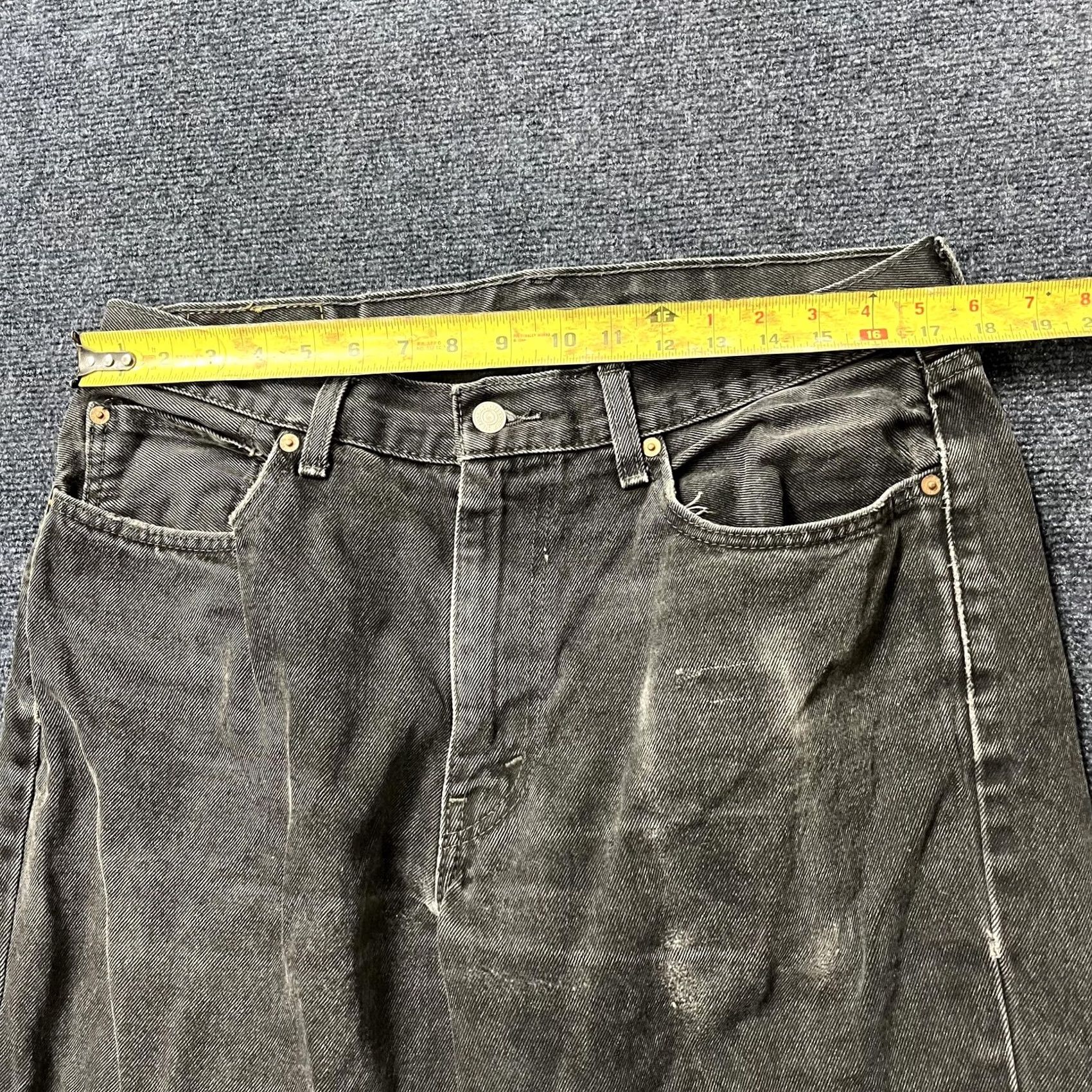 Levi's Levi's 550 Jeans Mens 36x34 Relaxed Tapered Fit Denim Gray Black Charcoal Wash Pockets Zip Fly Leather Patch Vintage No Size US 36 / EU 52 - 7 Thumbnail