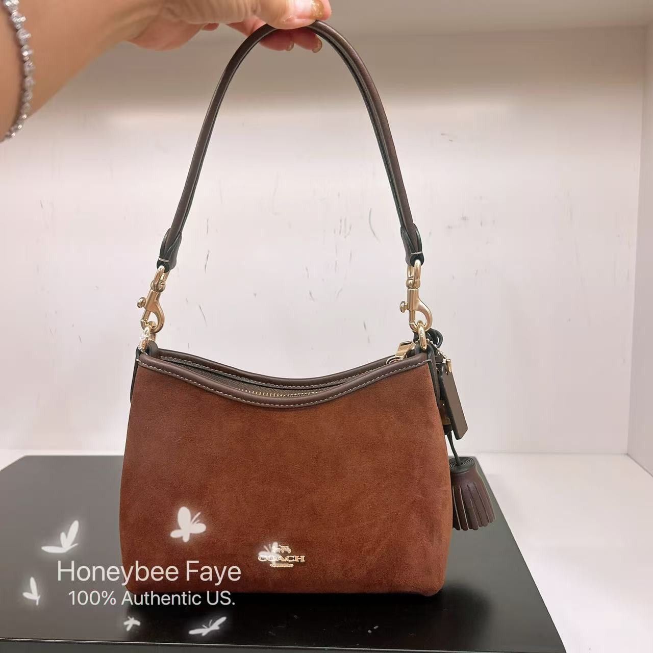 Coach NWT Coach Laurel Small Shoulder Bag With Tassels CCF14 Size ONE SIZE - 3 Thumbnail