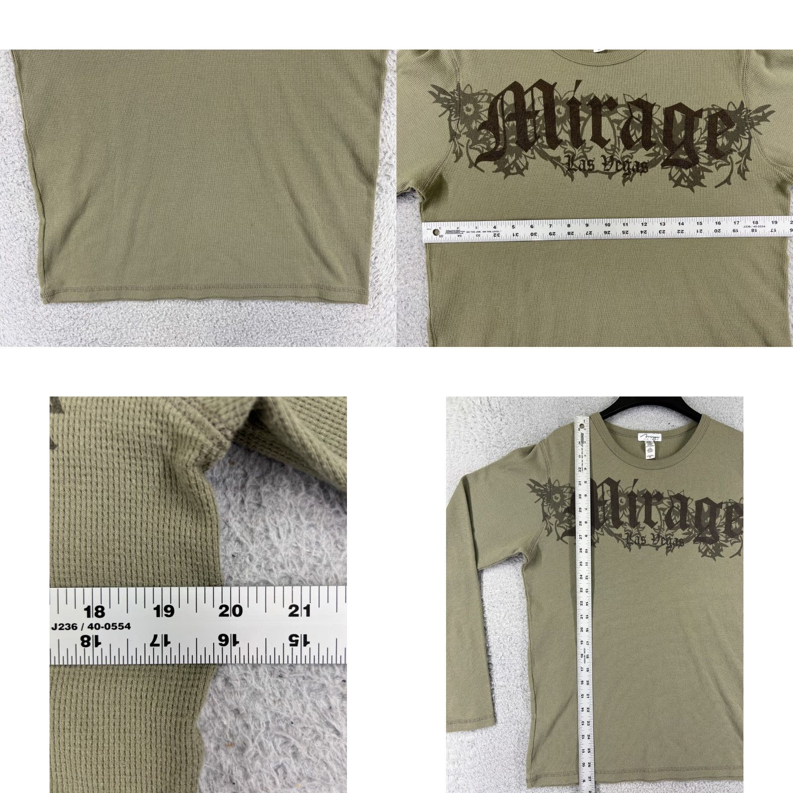 Vintage VINTAGE Mirage Shirt Womens XL Green Floral Cotton Blend Knit T-Shirt Casual All Seasons Breathable Easy Care Logo 90s Designer Womens Size XL / US 12-14 / IT 48-50 - 8 Thumbnail