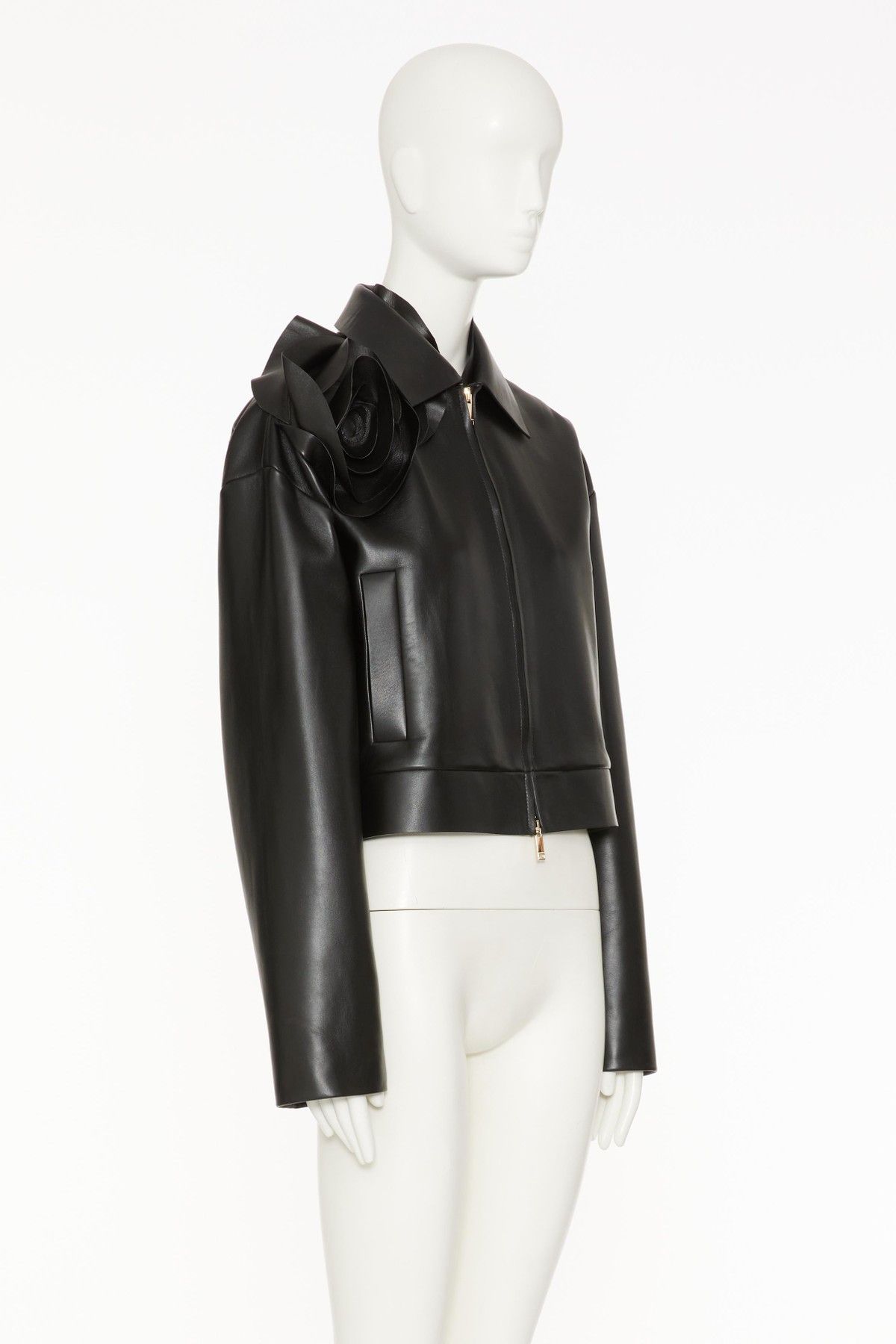 Valentino o1s1wg110525 Leather Jacket in Black Size L / US 10 / IT 46 - 2 Thumbnail