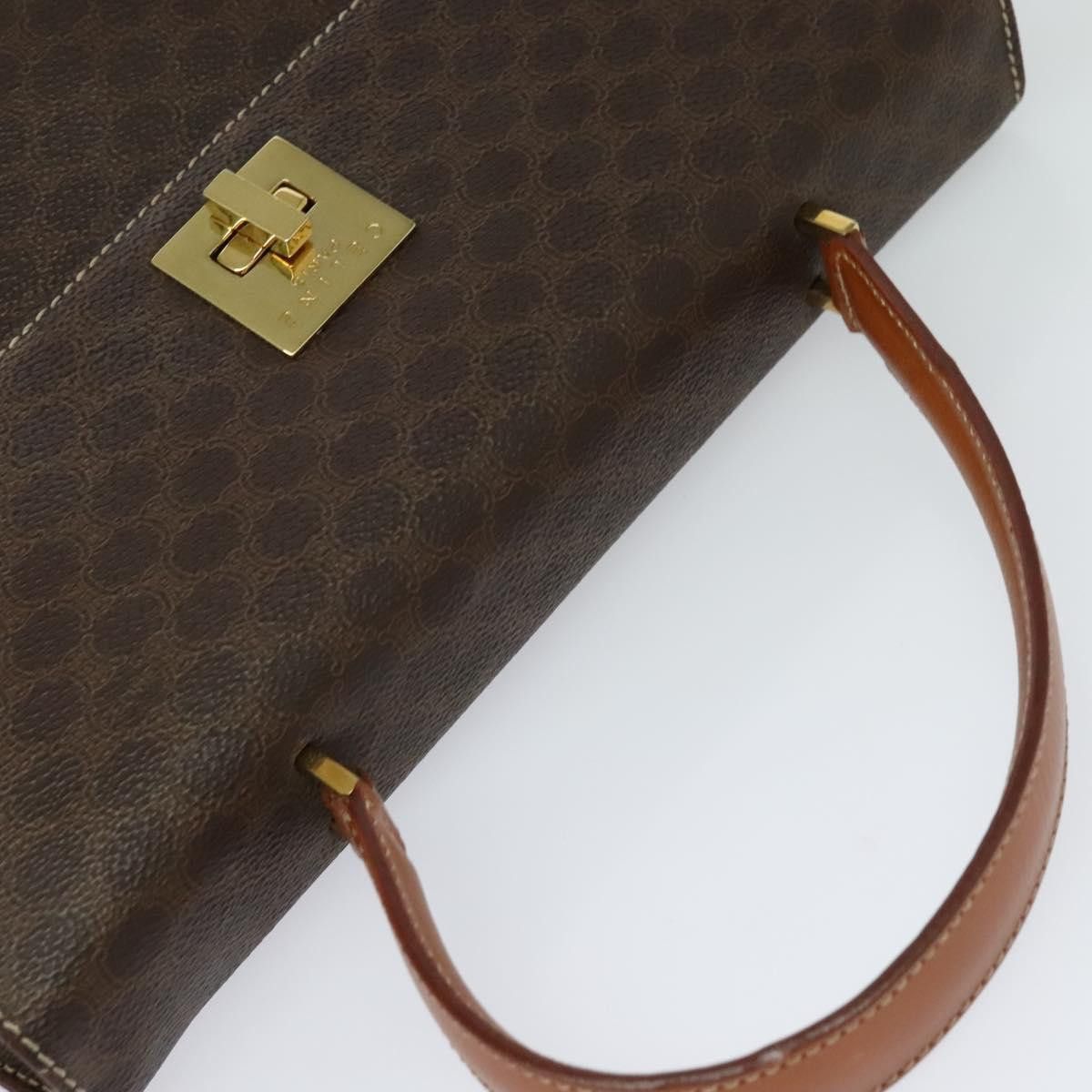 Celine CELINE Macadam Canvas Hand Bag Pvc Leather Brown Gold Size ONE SIZE - 6 Thumbnail