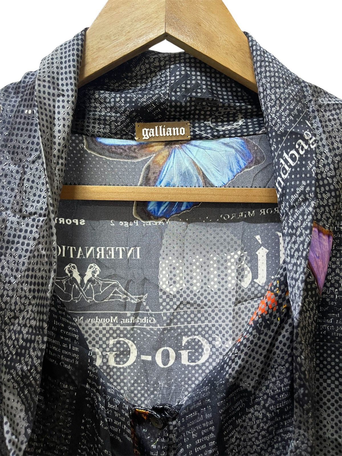 John Galliano Vintage JOHN GALLIANO Rare Iconic Newspaper Gazatte Silk Size S / US 4 / IT 40 - 4 Thumbnail