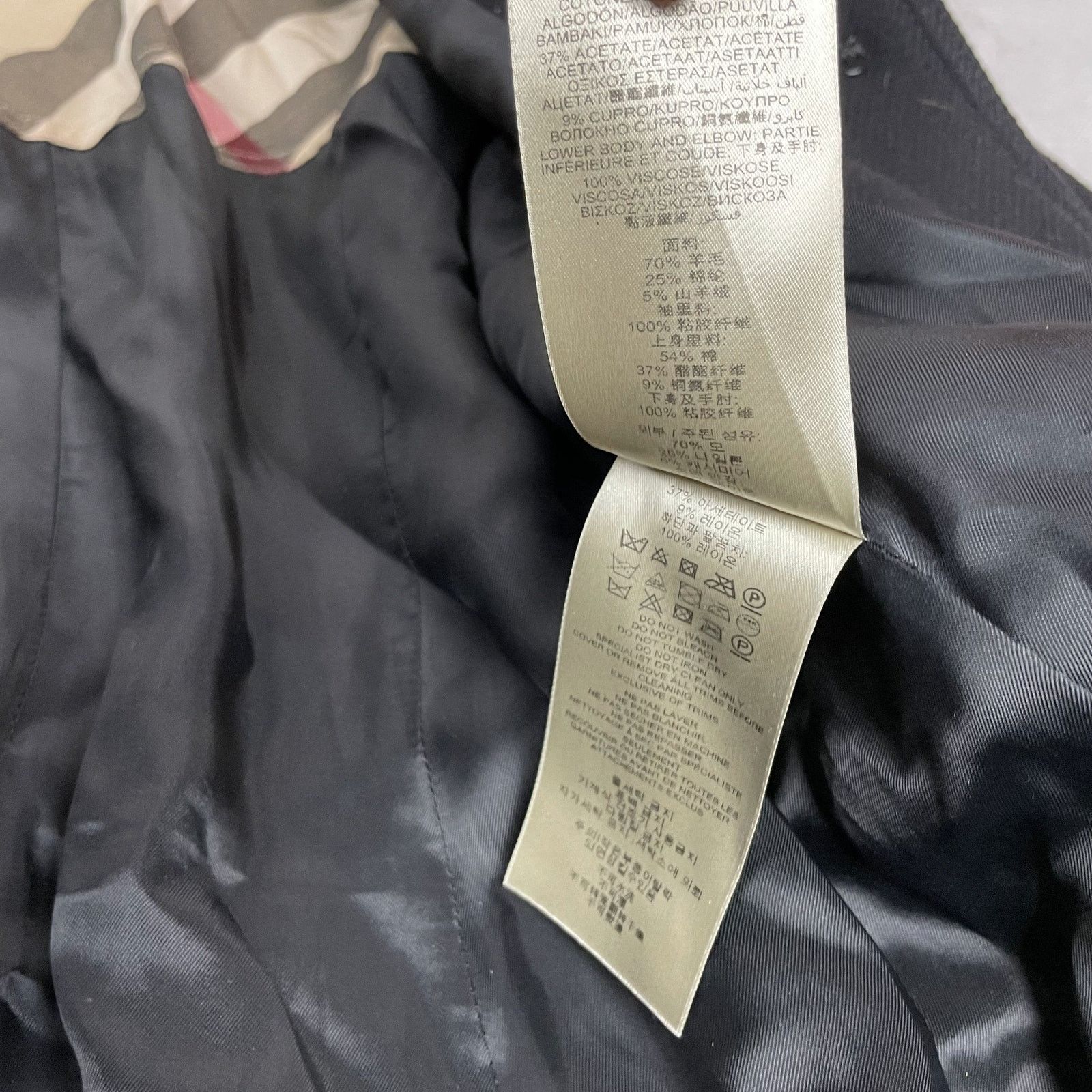 Burberry Burberry Brit Women's Black Cashmere Wool Belted Coat 8 Size M / US 6-8 / IT 42-44 - 15 Thumbnail