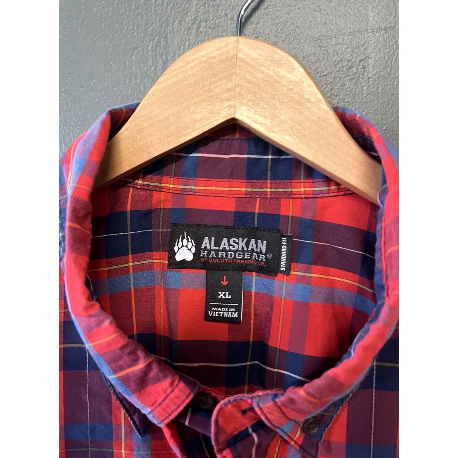 Vintage VINTAGE Alaskan Hardgear Mens Red Plaid Button Short Sleeve Outdoor Shirt XL Size US XL / EU 56 / 4 - 3 Thumbnail