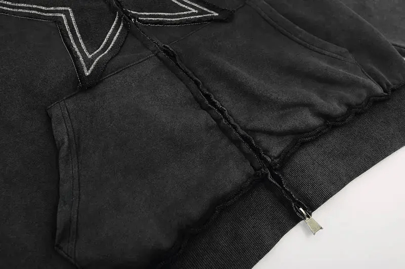 Japanese Brand × Vintage Embroidered Star Patch Jacket Hoodie Size US XL / EU 56 / 4 - 7 Thumbnail