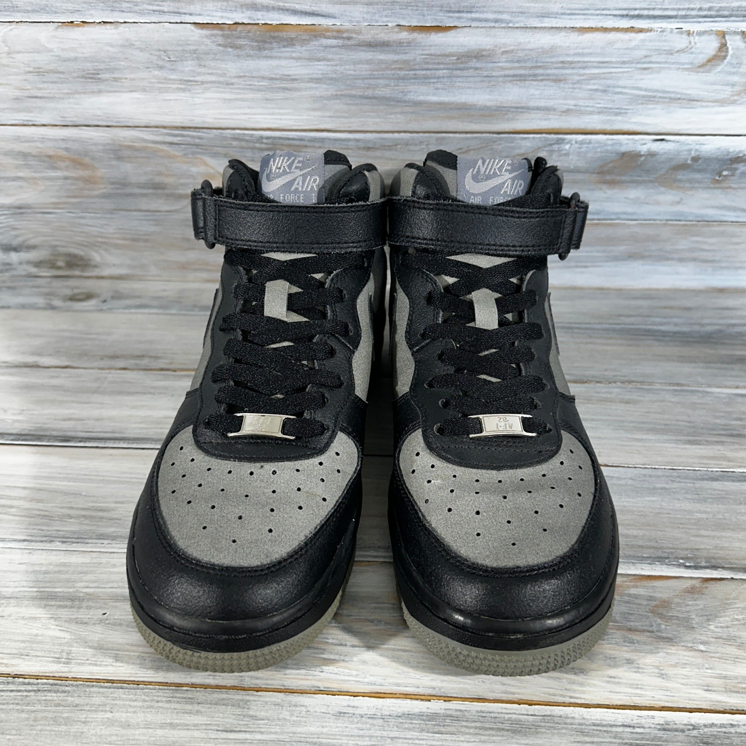 Nike Nike Air Force 1 Mid GS Black Stealth Young Unisex Sneakers Size US 5.5 / EU 38 - 15 Thumbnail