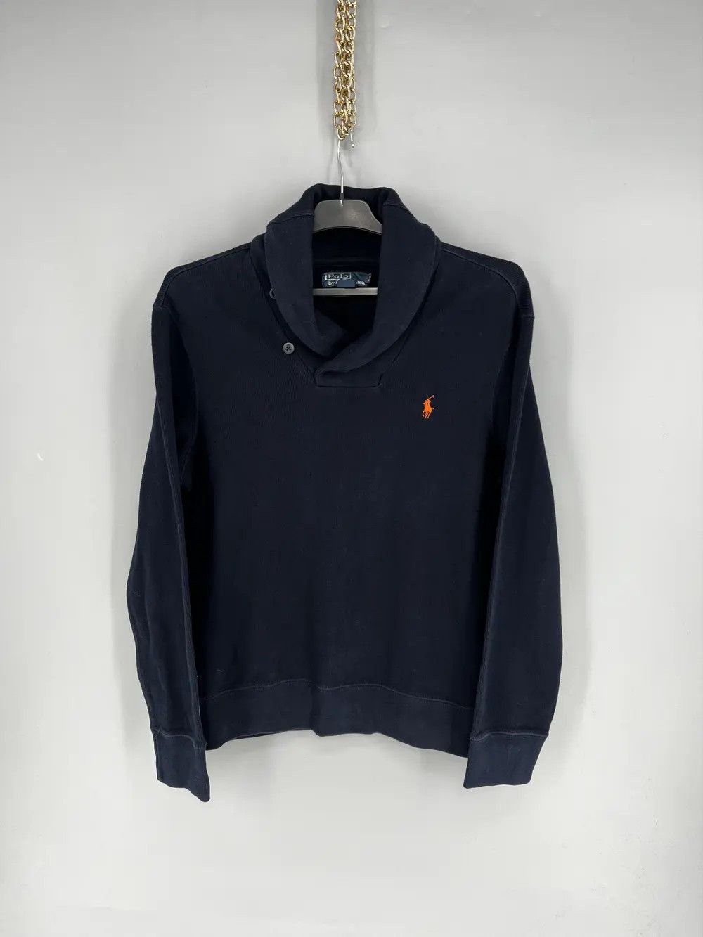 Polo Ralph Lauren Retro Polo Ralph Lauren Blue Shawl Collar Sweatshirt Size US M / EU 48-50 / 2 - 1 Thumbnail