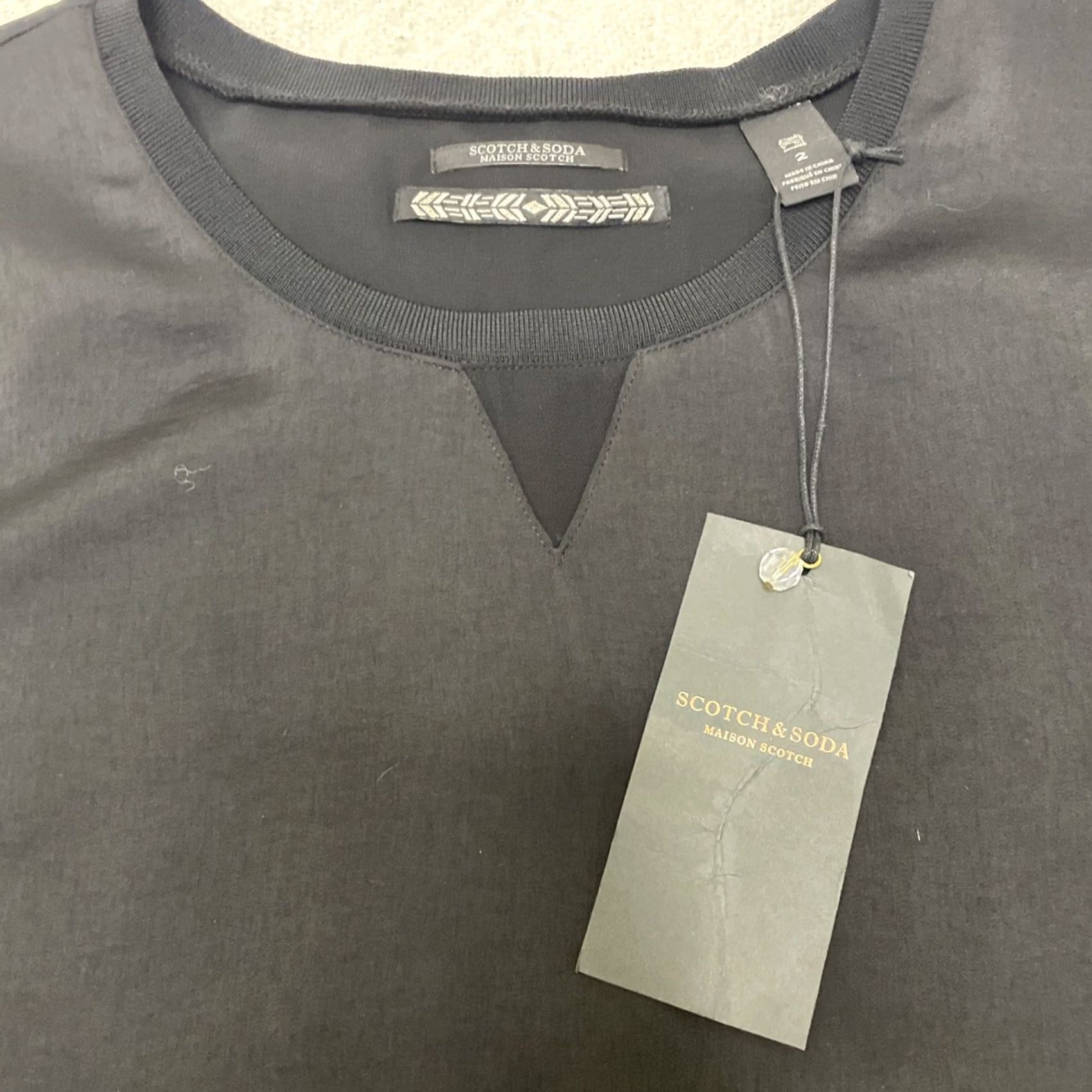 Scotch & Soda NWT Scotch & Soda Maison Scotch Black Tank Top Sheer Panel Layered Sz L (Size L) Womens Tank Top Black Sheer 98$ Size L / US 10 / IT 46 - 4 Thumbnail