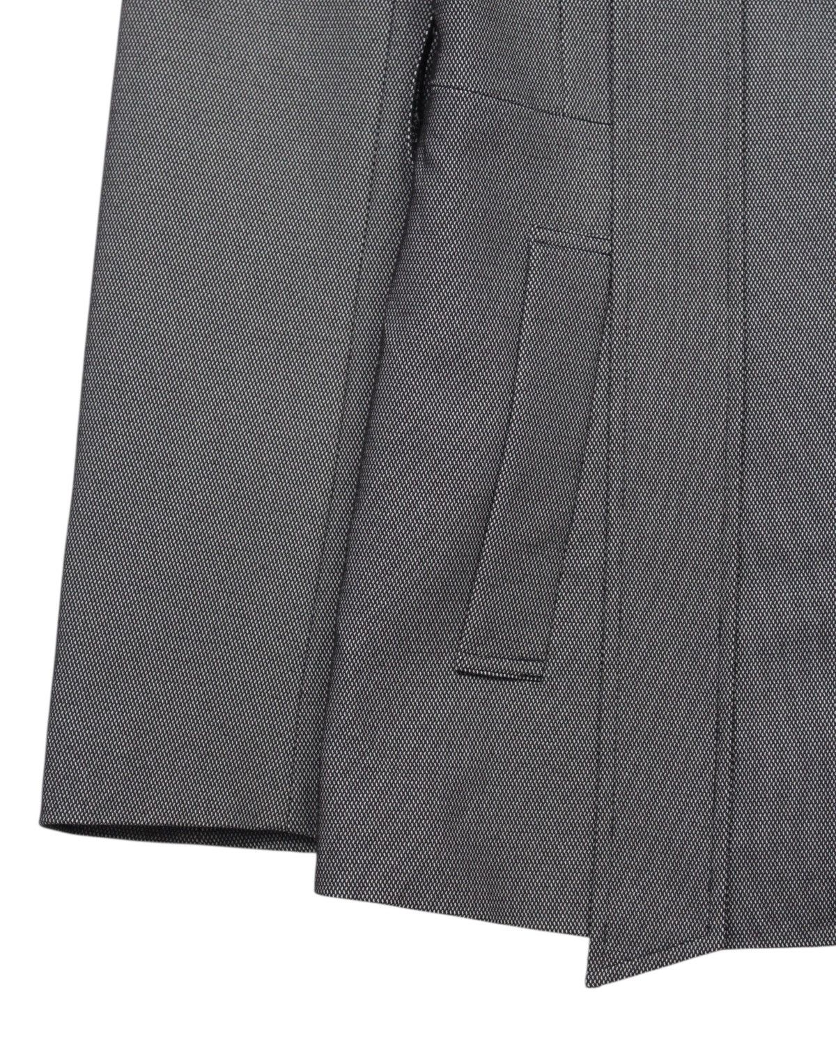 Japanese Brand 2000S KUMIKYOKU SIS TEXTURED GRAY TAILORED BELTED JACKET Size M / US 6-8 / IT 42-44 - 6 Thumbnail