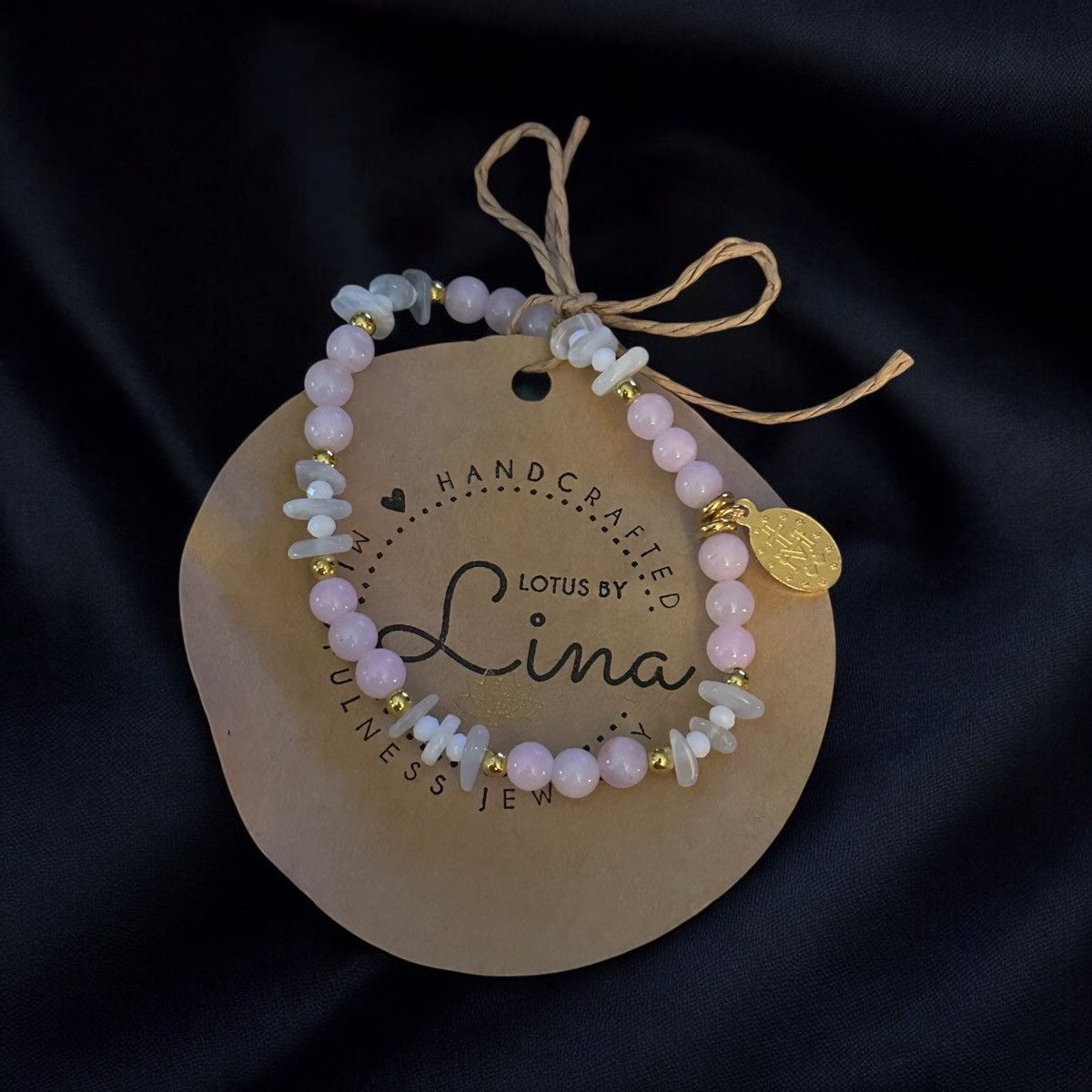 Other Lotus by Lina rose quartz bead stretch bracelet Size ONE SIZE - 1 Thumbnail