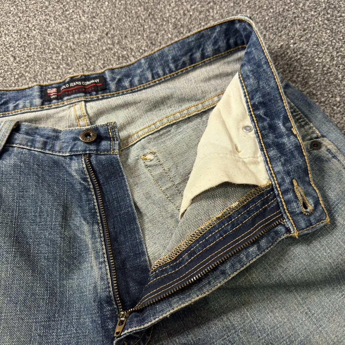 RRL Ralph Lauren Vintage Ralph Lauren C5 Freemont Carpenter Distressed Denim Size US 32 / EU 48 - 16 Thumbnail