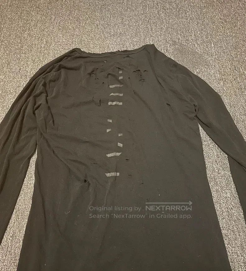 Rick Owens Unravel Project Distressed Long Sleeve T. Size US M / EU 48-50 / 2 - 5 Thumbnail