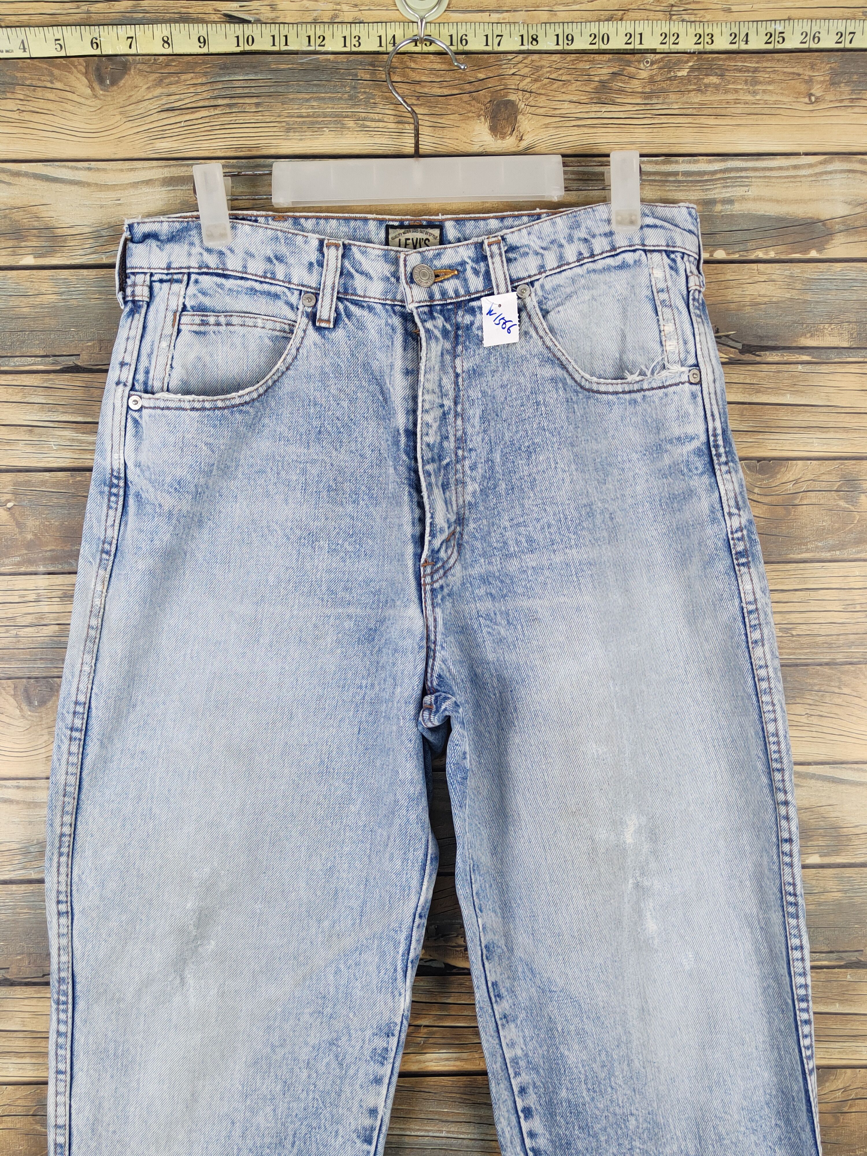 Levi's Levi's Light Blue vintage Distressed Ripped Jeans #1566 Size US 31 - 2 Thumbnail