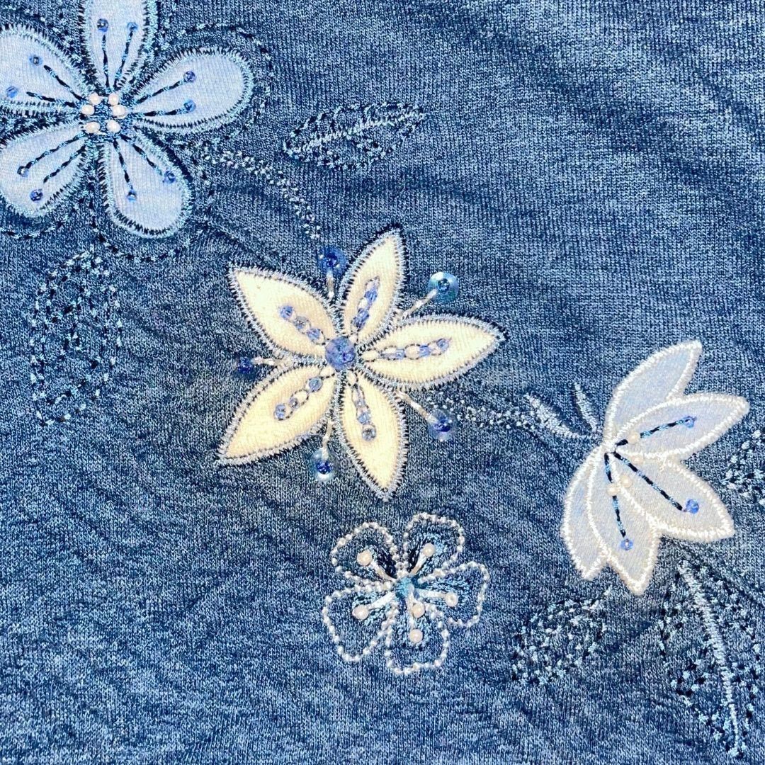 Other Alfred Dunner Floral Embroidered Crewneck Sweater Boho Artsy Size M / US 6-8 / IT 42-44 - 4 Thumbnail