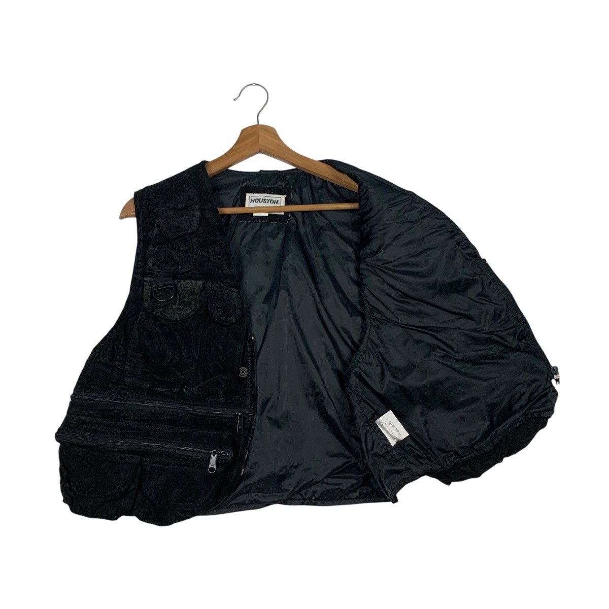 Japanese Brand 90’s HOUSTON Tactical Suede Leather Vest #2298-C102 Size US L / EU 52-54 / 3 - 9 Thumbnail
