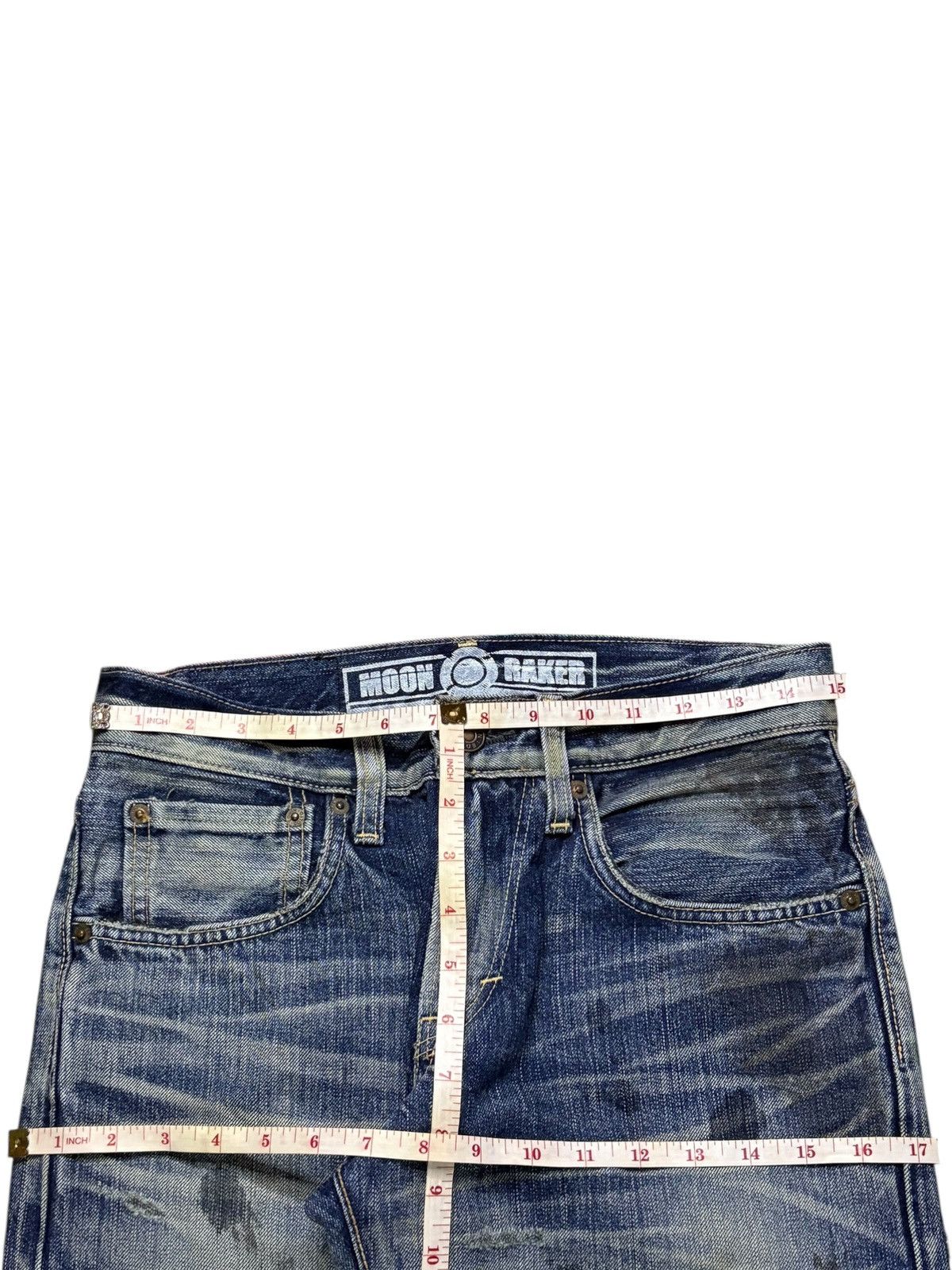 Edwin Vintage Japanese Edwin Moon Raker Mud Wash Rip Loose Jeans Size US 30 / EU 46 - 12 Thumbnail