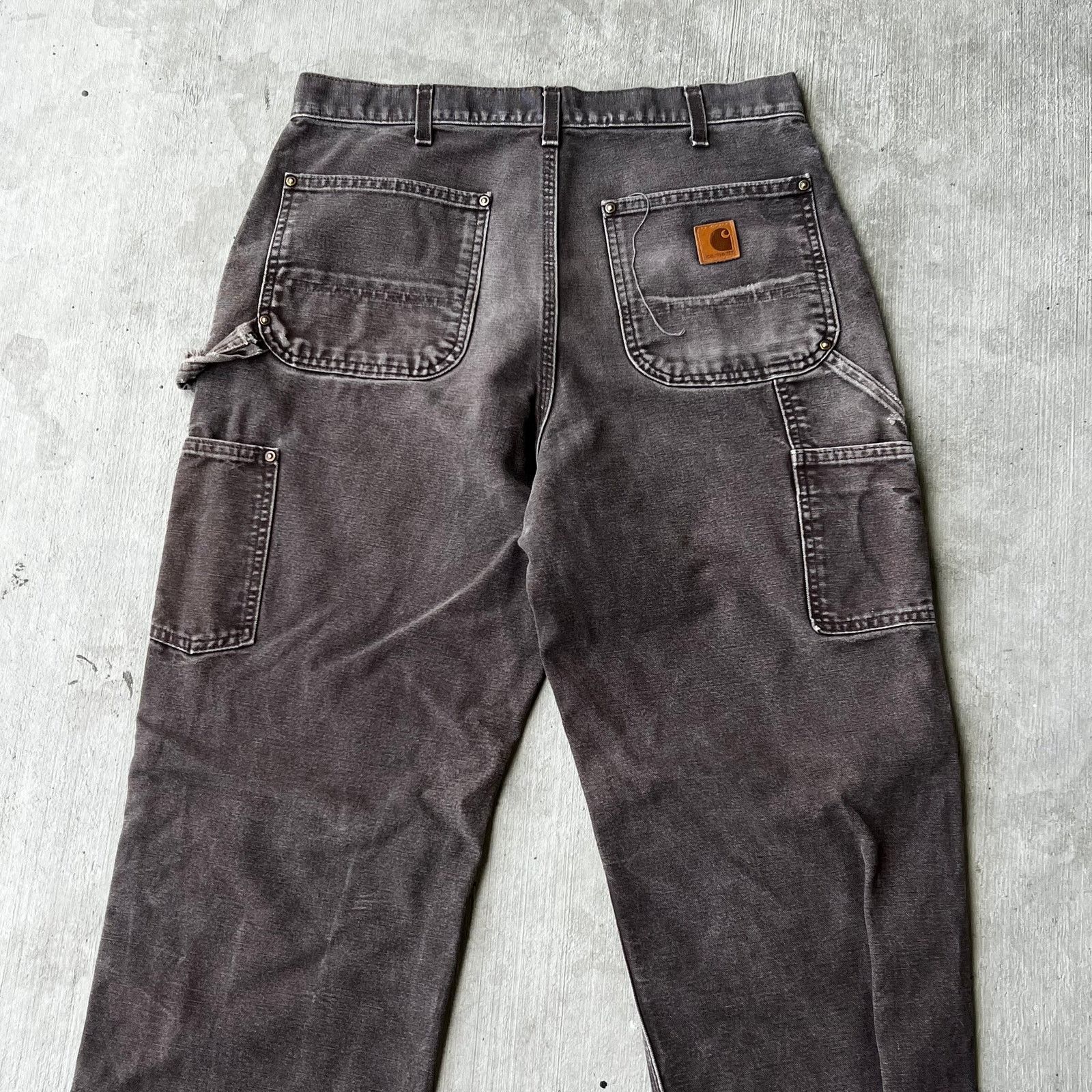 Carhartt × Vintage Carhartt faded brown double knee work wear carpenter pants Size US 32 / EU 48 - 6 Thumbnail