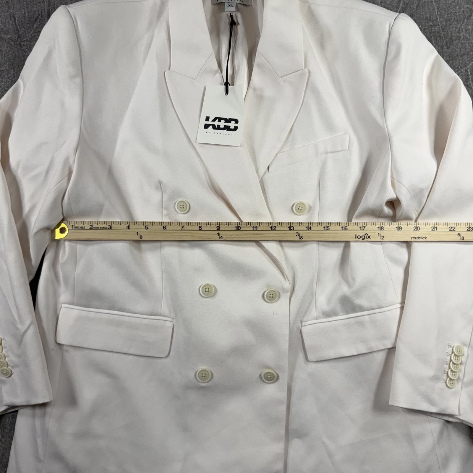 Other KBB by Kahlana Blazer Women's XL Cream Double breasted NWT Size XL / US 12-14 / IT 48-50 - 4 Thumbnail