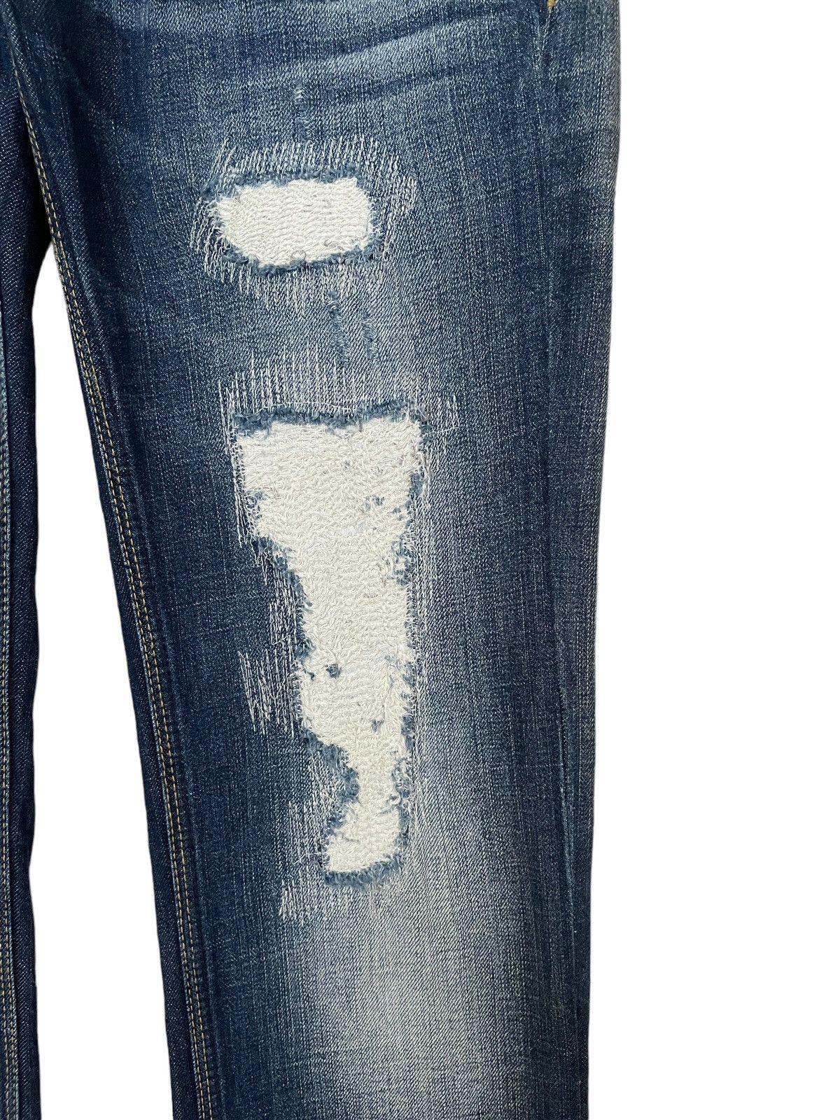 If Six Was Nine × Sisley Vintage Brand Sisley Ripped Jeans 2000s Size US 27 - 4 Thumbnail