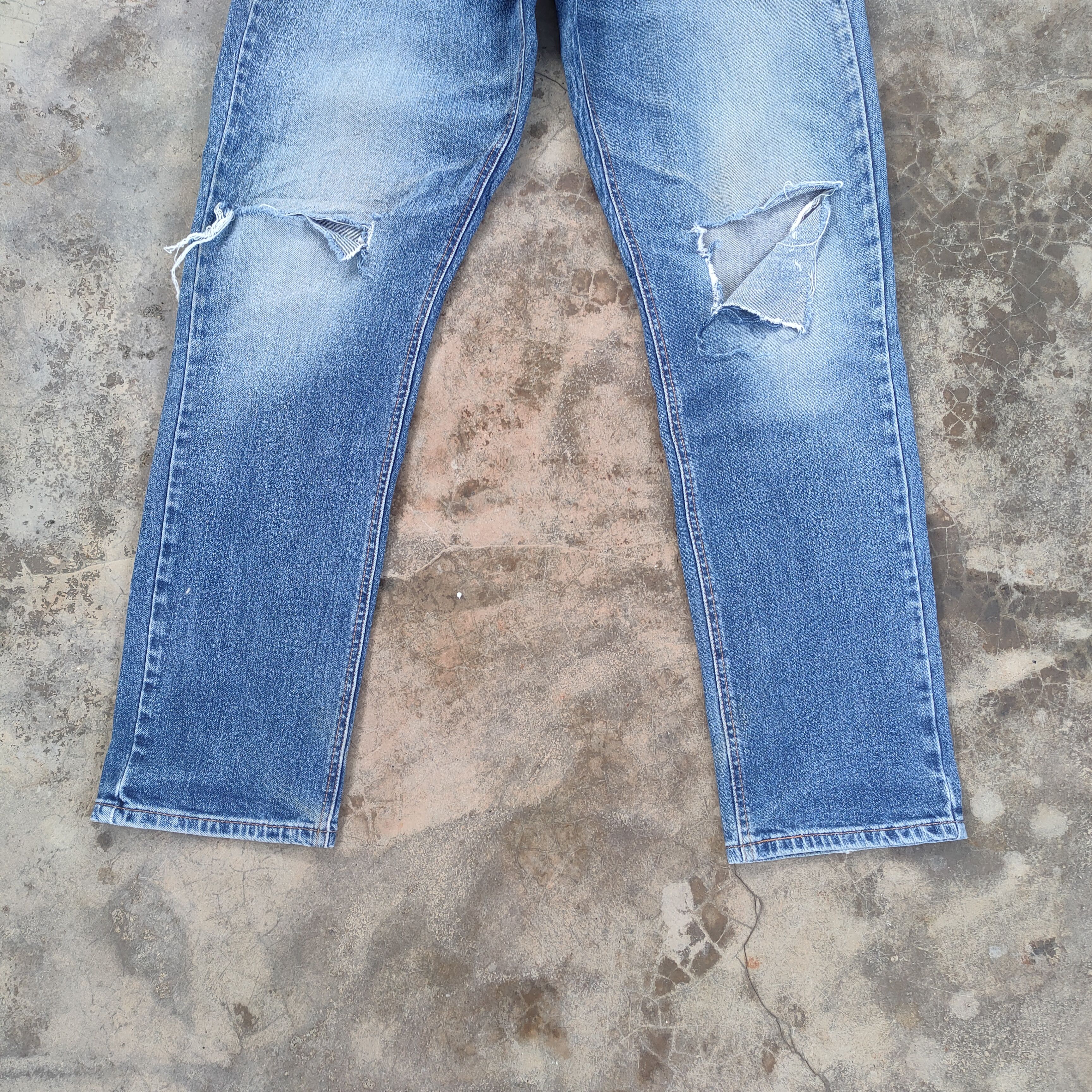 Jean × Levi's Vintage Clothing LEVI'S 541 DISTRESSED JEAN DENIM PANTS Size US 32 / EU 48 - 3 Thumbnail