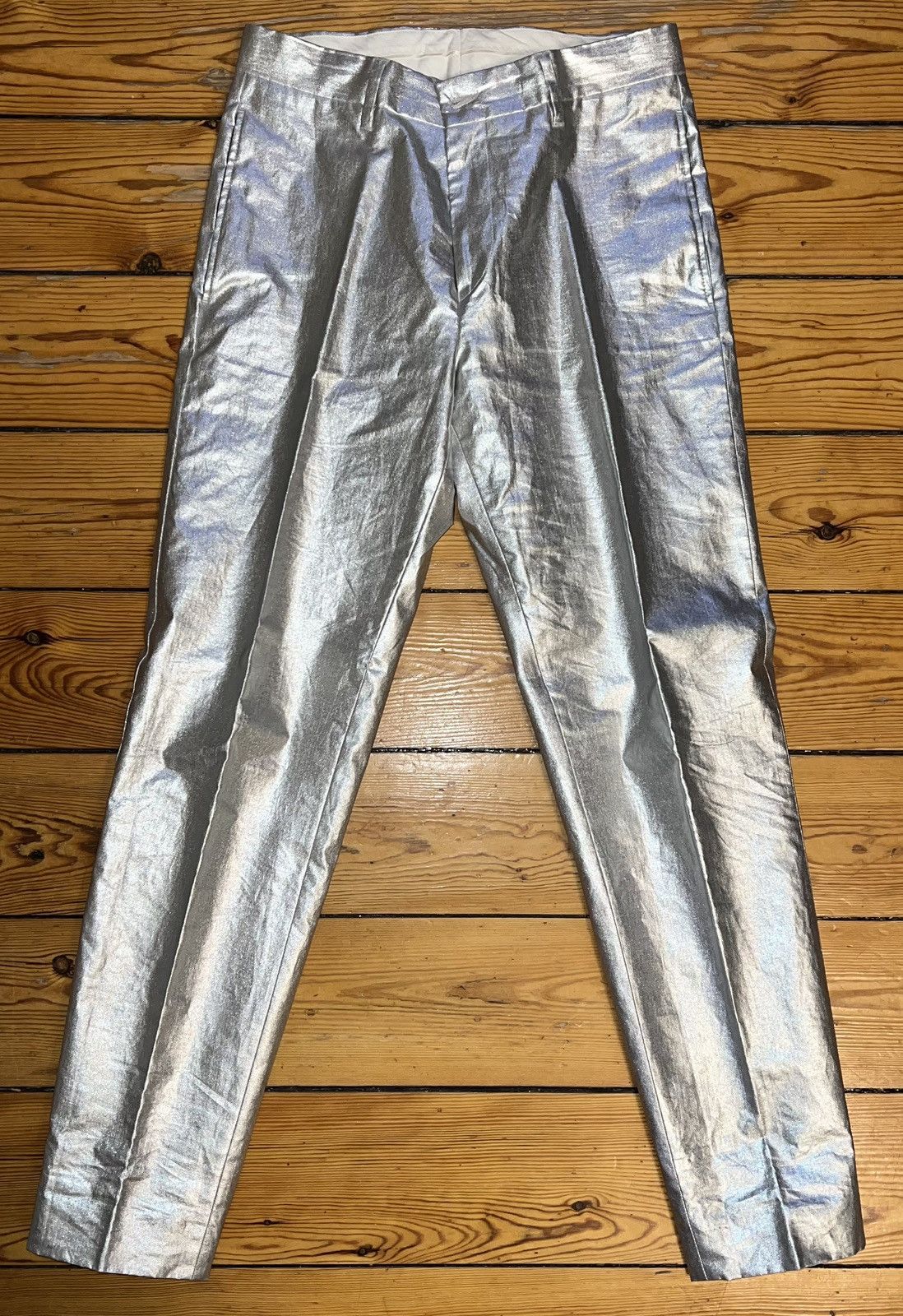 Acne Studios Acne Studios Sam Silver Metallic trousers 46 Size 46R - 4 Thumbnail