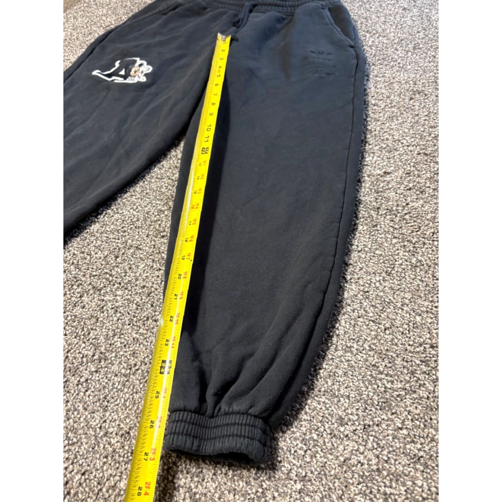 Adidas Adidas Disney Cuffed Joggers Womens Medium Black Embroidered Mickey French Terry Pants Regular Size 32" / US 10 / IT 46 - 5 Thumbnail