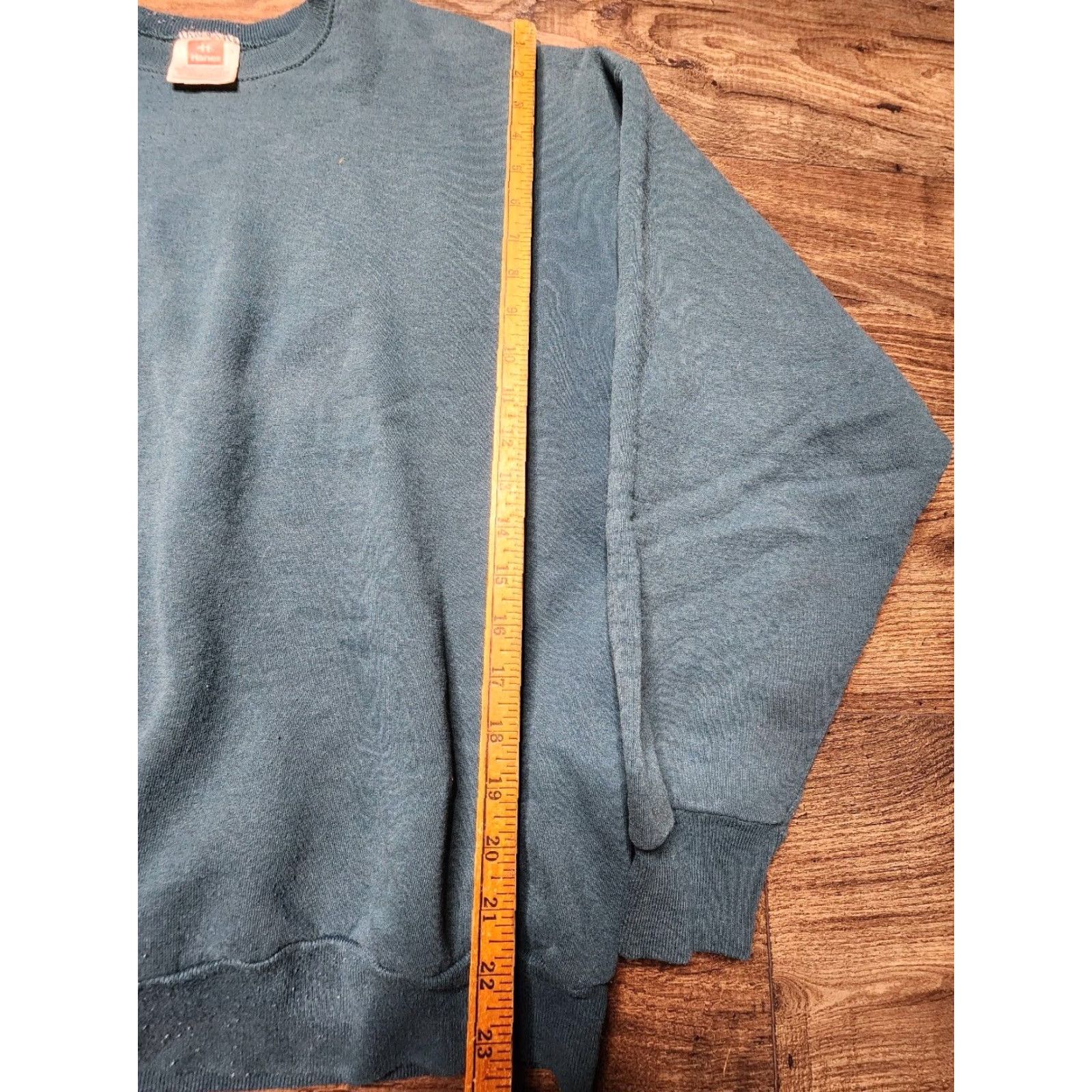 Hanes VINTAGE Hanes Crewneck Sweatshirt Mens XL Long Sleeve Green Cotton 90s USA Size US XL / EU 56 / 4 - 3 Thumbnail