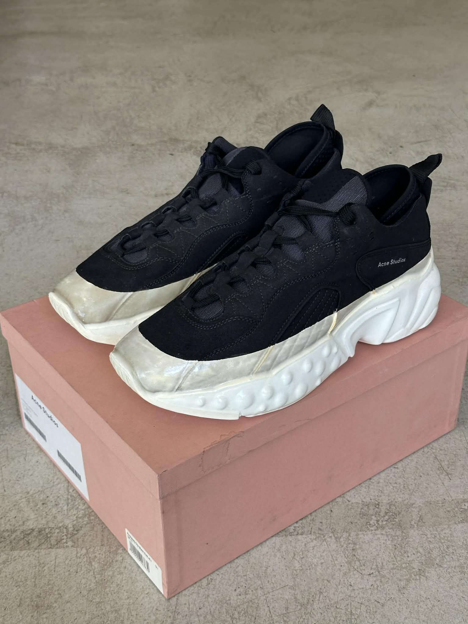 Acne Studios Acne Studios Rockaway Dip Gum Black White Sneaker US 12 EU45 Size US 12 / EU 45 - 3 Thumbnail