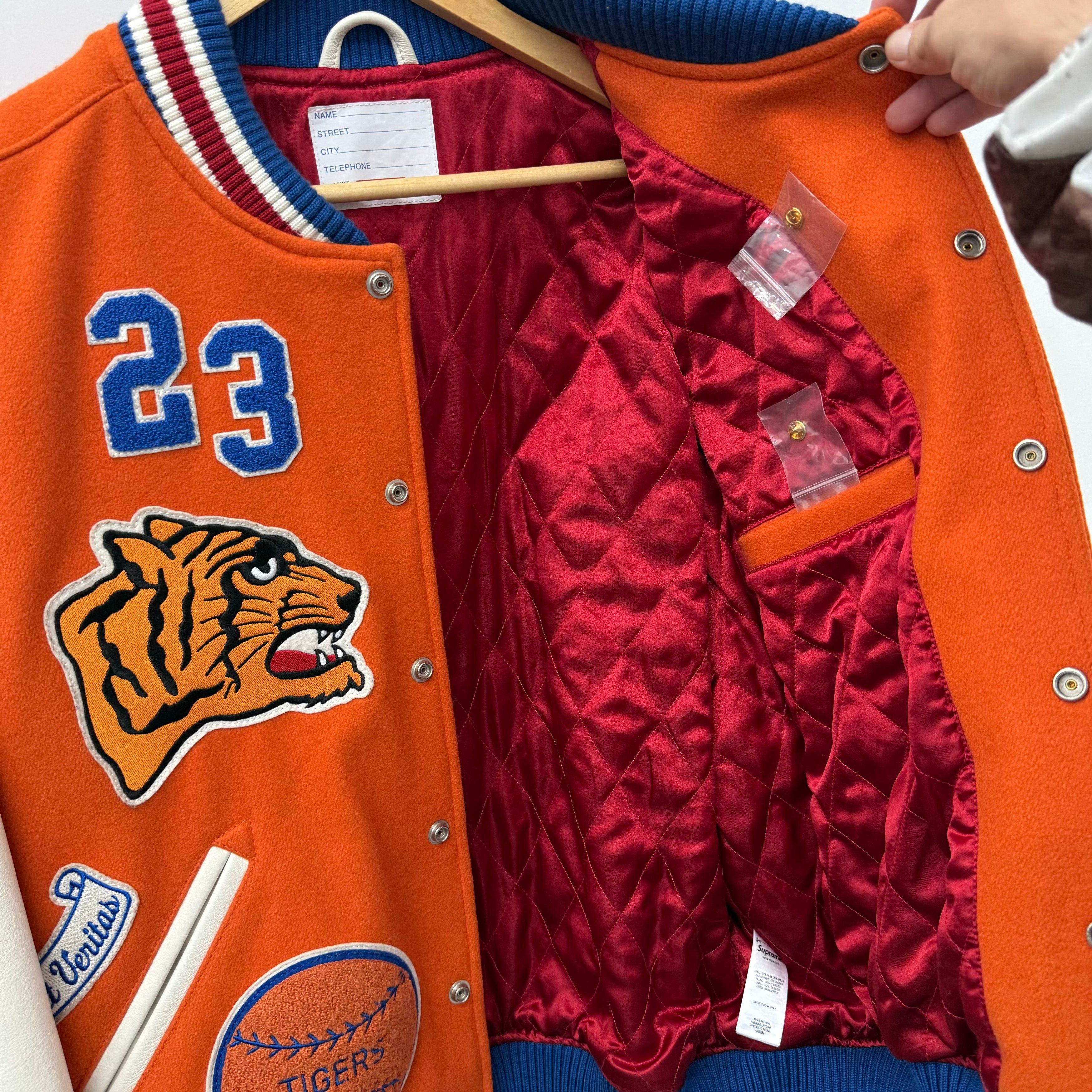 Supreme Supreme Tiger Varsity Jacket Orange - Size M Size US M / EU 48-50 / 2 - 3 Thumbnail