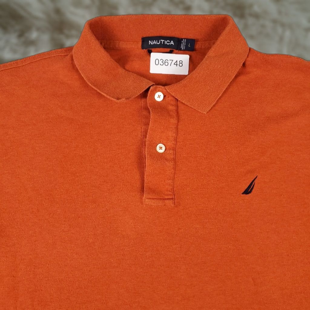 Nautica Nautica Polo Shirt Mens Large Orange Golf Casual Short Sleeve Adult Regular Colorful Classic Preppy Sports Shirt Mens Size US L / EU 52-54 / 3 - 1 Thumbnail