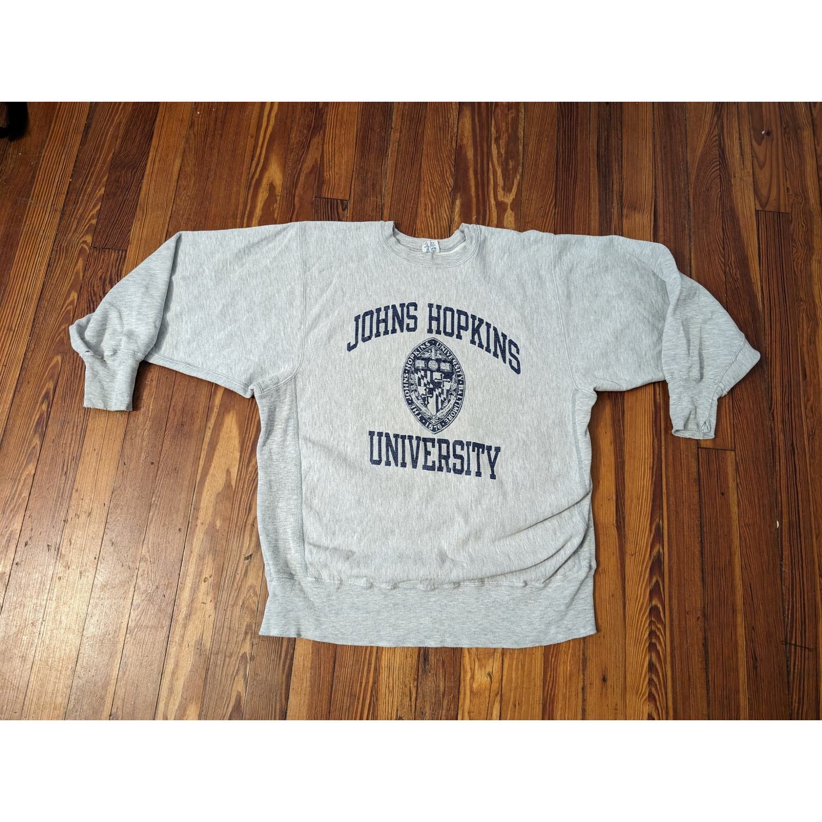 image of Champion Reverse Weave Johns Hopkins VTG Crewneck Gray XL in Grey, Men's