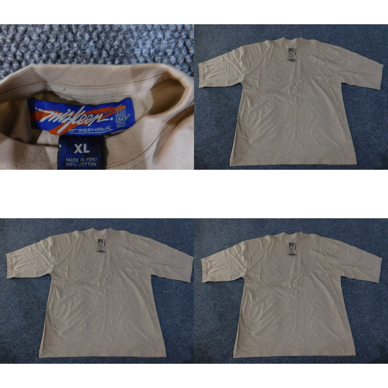 Vintage Miskeen T-Shirt Mens XL Beige Logo Crew Neck Short Sleeve Vintage? (adjusted) Size US XL / EU 56 / 4 - 8 Thumbnail