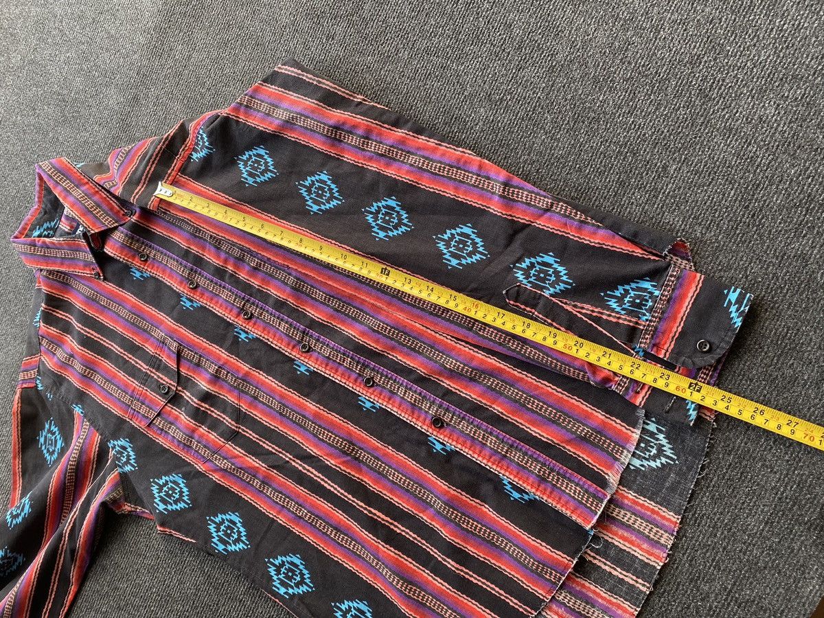 Wrangler 🔥80s Wrangler Brushpopper Western shirt pearl snap aztec xl Size US XL / EU 56 / 4 - 8 Thumbnail