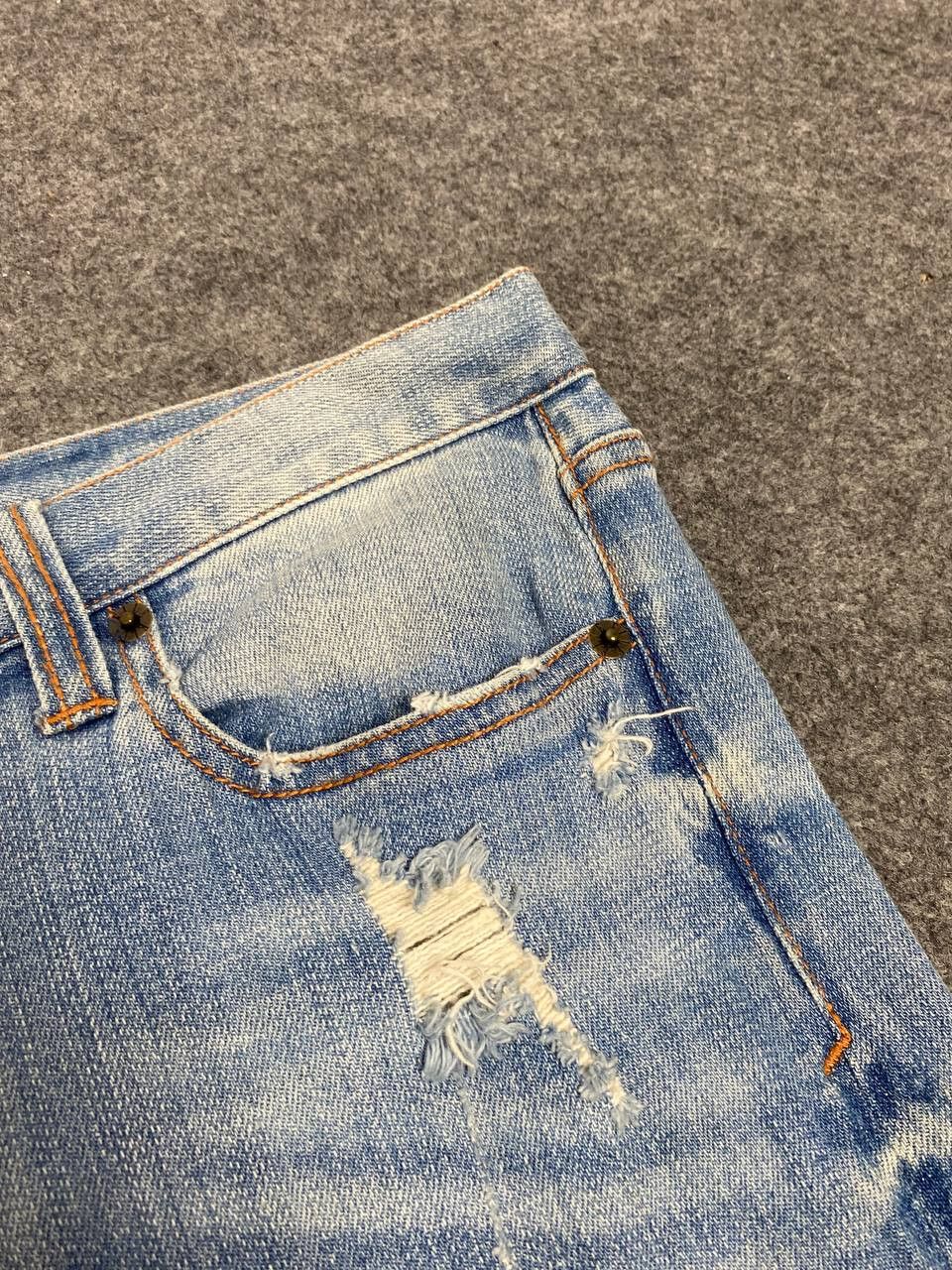 Japanese Brand elle paris distressed denim nice design Size 32" / US 10 / IT 46 - 10 Thumbnail