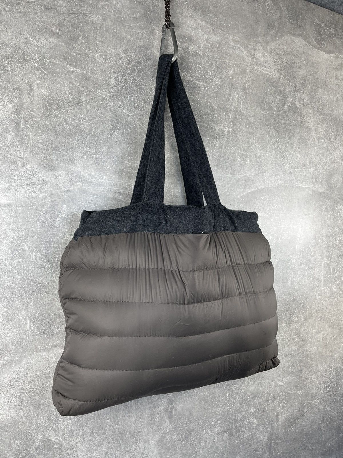 Eleventy Eleventy Padded Nylon / Wool Quilted Down Grey Tote Bag Size ONE SIZE - 1 Thumbnail